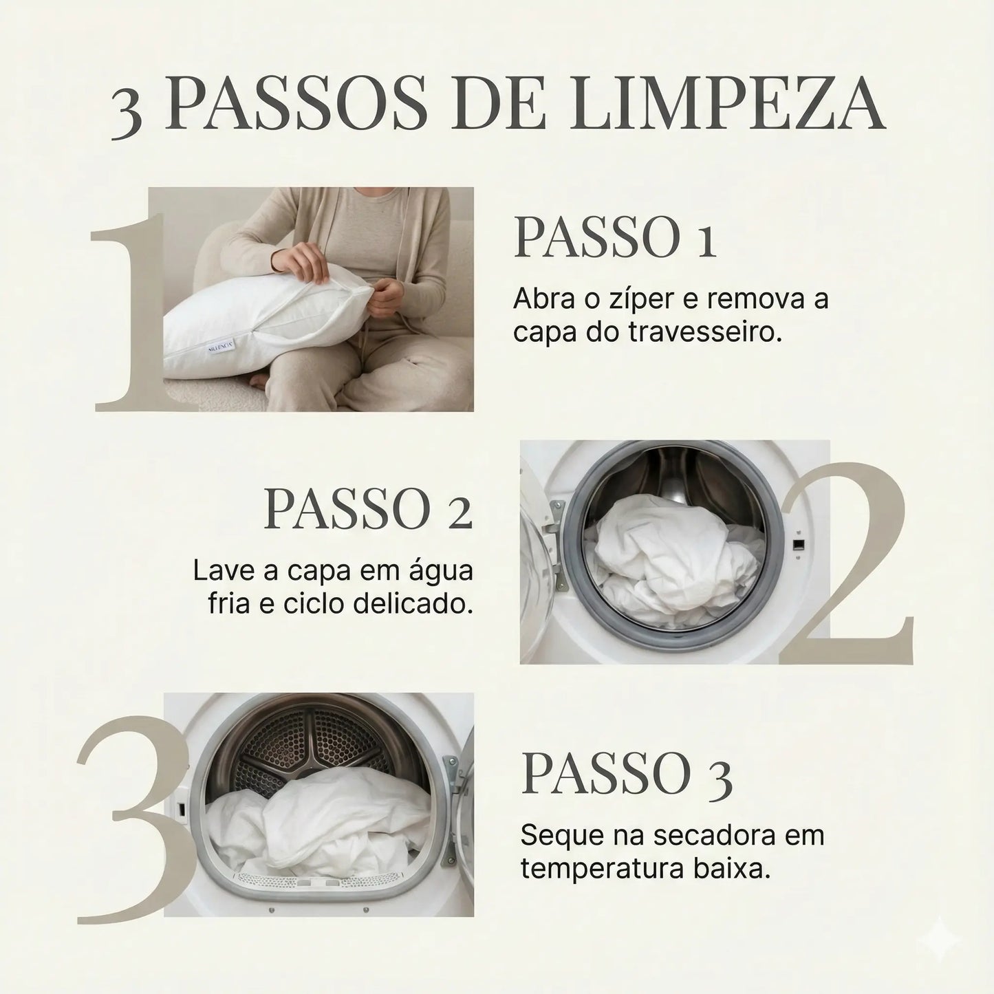 Passo a passo para limpeza do Travesseiro Ortopédico SlumberWedge