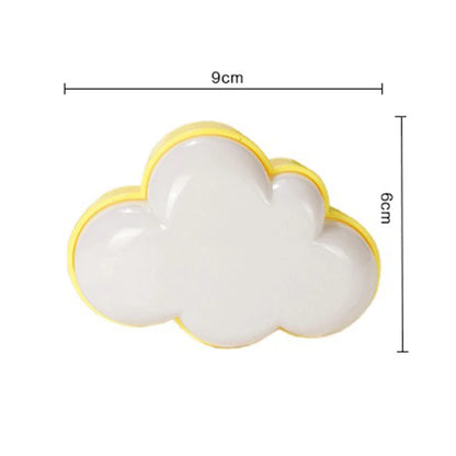 Luminária de Parede em formato de nuvem DreamCloud de frente com medidas.