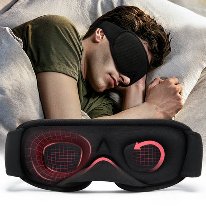 Homem deitado na cama Máscara de Dormir 3D Dreamlight 3s.