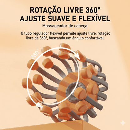 Close do Massageador Elétrico destacando as 20 cabeças de massagem e o giro 360º