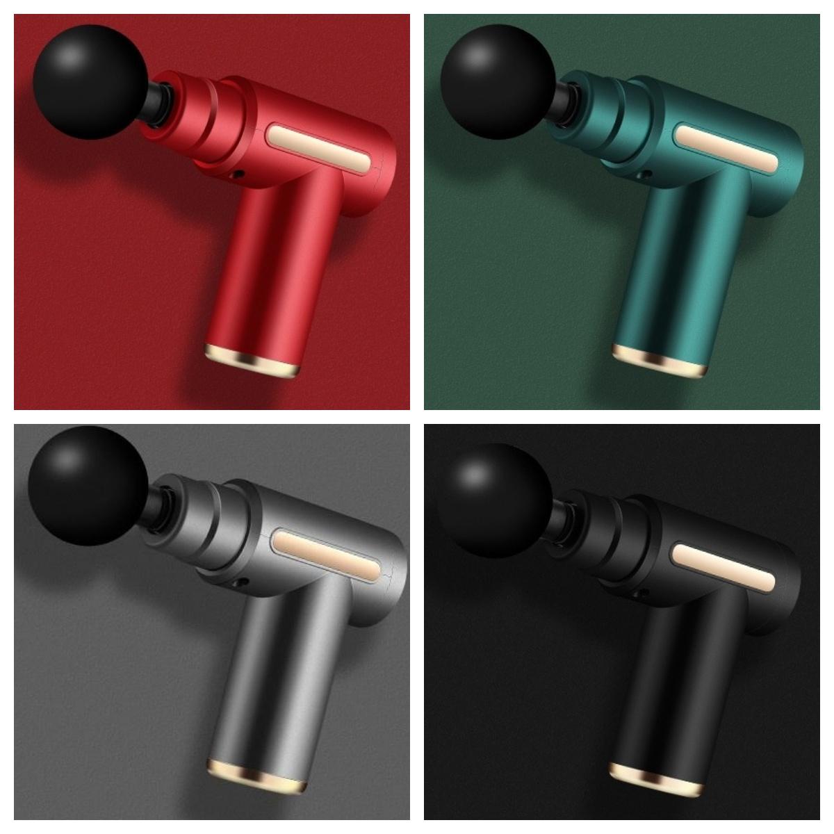 Pistola de Massagem Mini Sillencia PocketRelief em diversas cores com acabamento metálico premium.