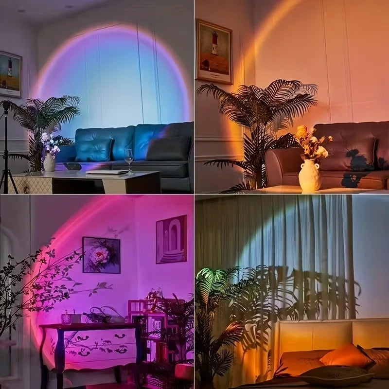 Luminária Projetor Pôr do Sol (16 Cores) — O Sinal de Relaxamento Noturno