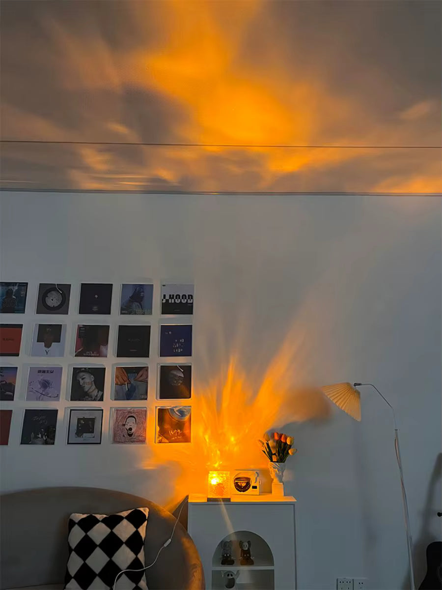 Luminária Projetor Efeito Água — O Ritual de Calma Noturno