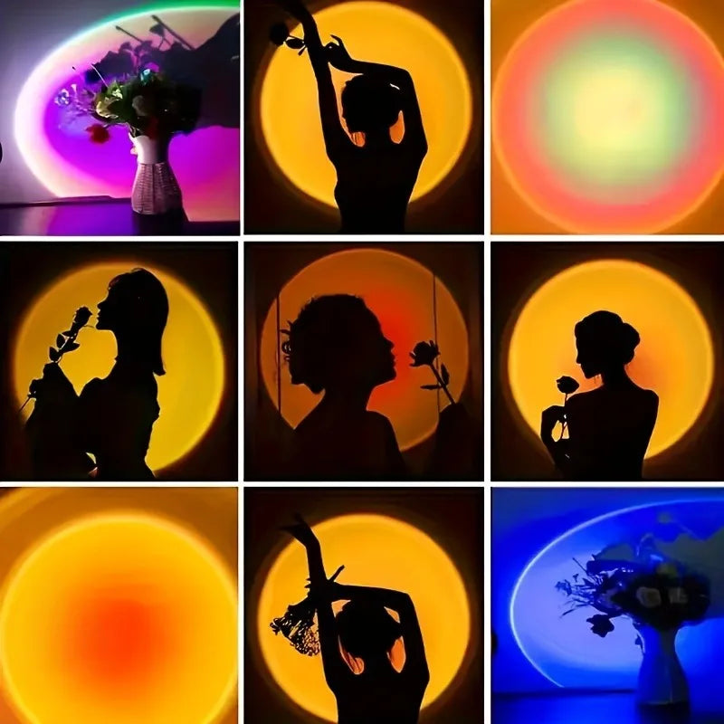 Luminária Projetor Pôr do Sol (16 Cores) — O Sinal de Relaxamento Noturno