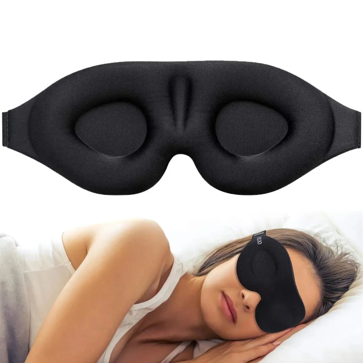 Máscara de Sono 3D: Blackout Total Sem Pressão Ocular