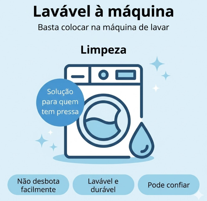 Desenho de máquina de lavar para evidenciar a facilidade de lavagem do travesseiro Icemat.