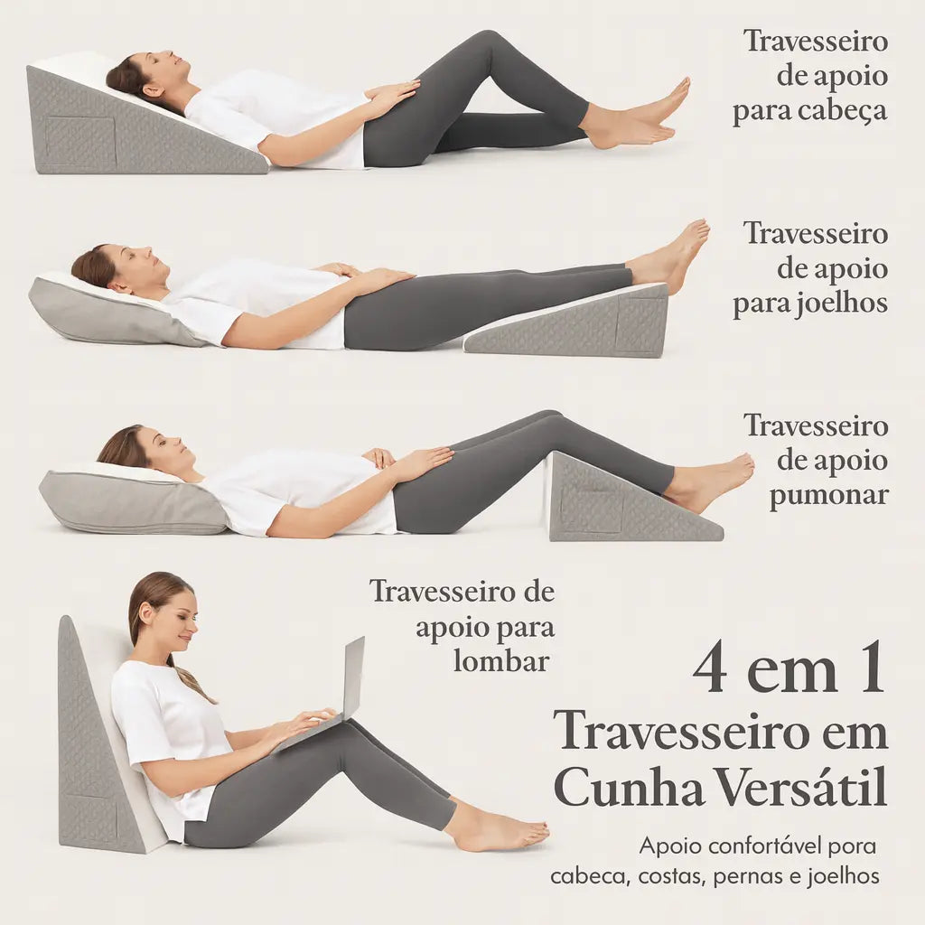 Modos de utilização do Travesseiro Ortopédico Sillencio