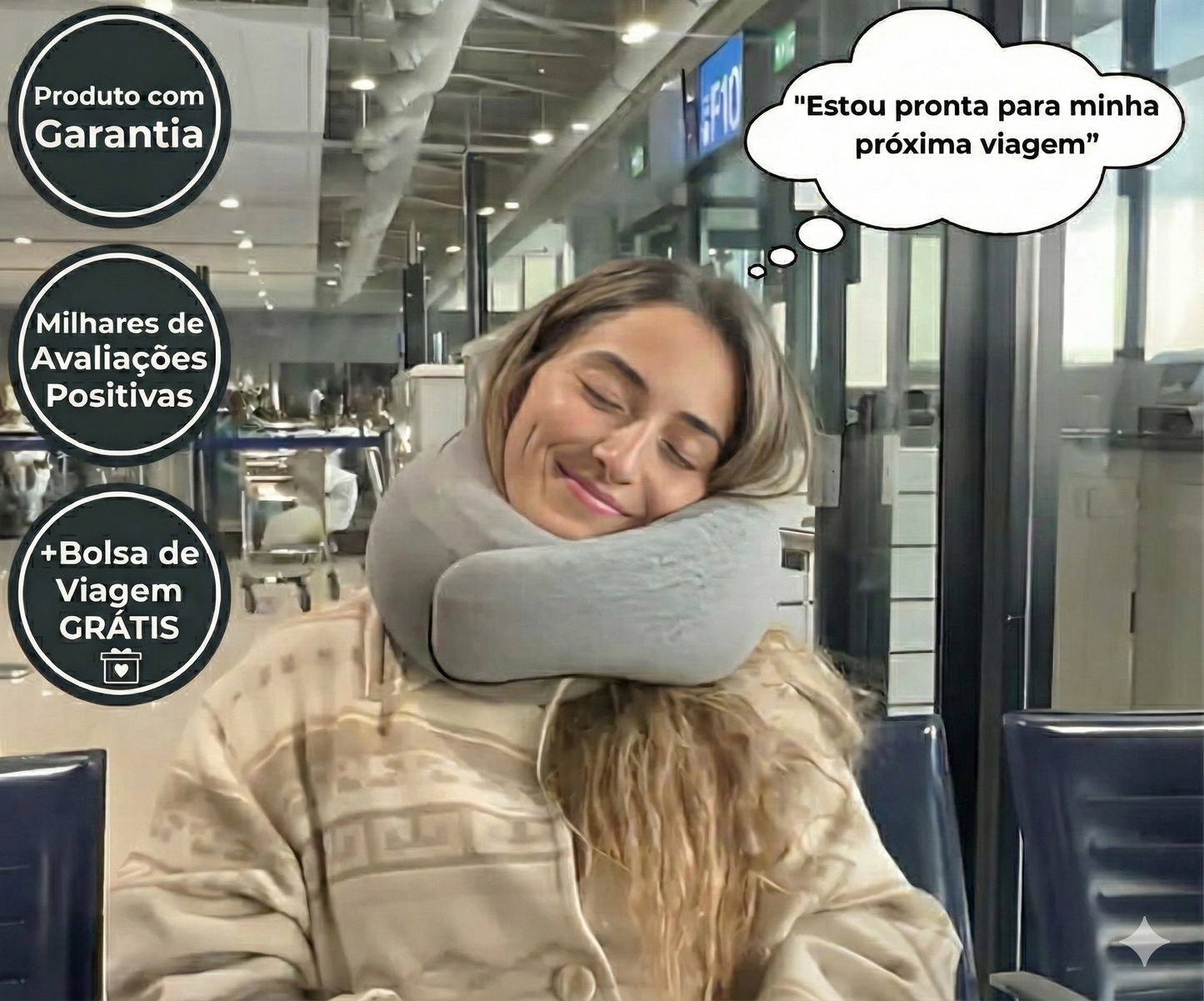 Imagem mostrando as vantagens de adquirir o Travesseiro de Pescoço Sillencia Conforto360 Kit Premium.