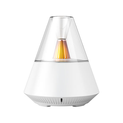 Umidificador de ar Sillencia VolcanoMist branco em fundo branco.
