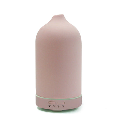Umidificador de ar Sillencia ZenMist Ceramic rosa em fundo branco.